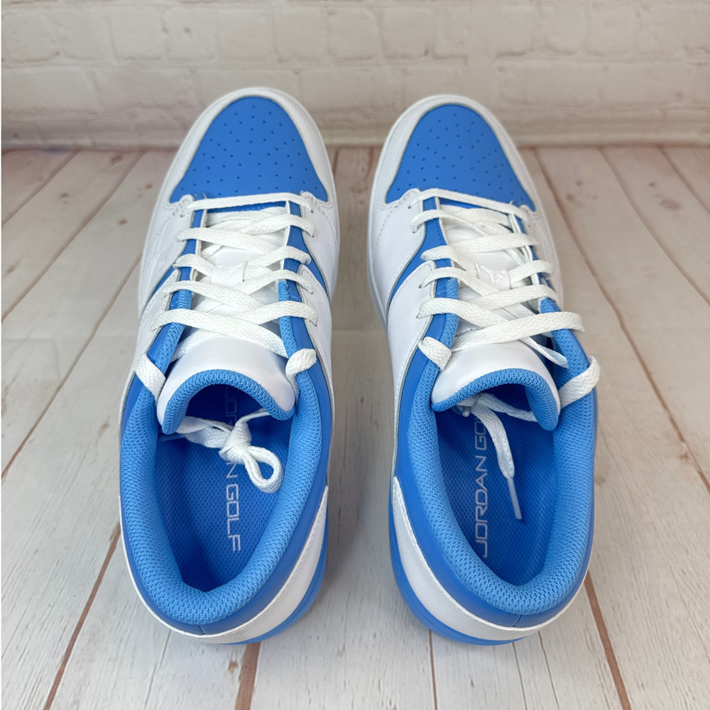 Nike Jordan NU Retro 1 Low White University Blue Golf Shoes Mens 10.5 FZ4153-101 - Picture 7 of 10